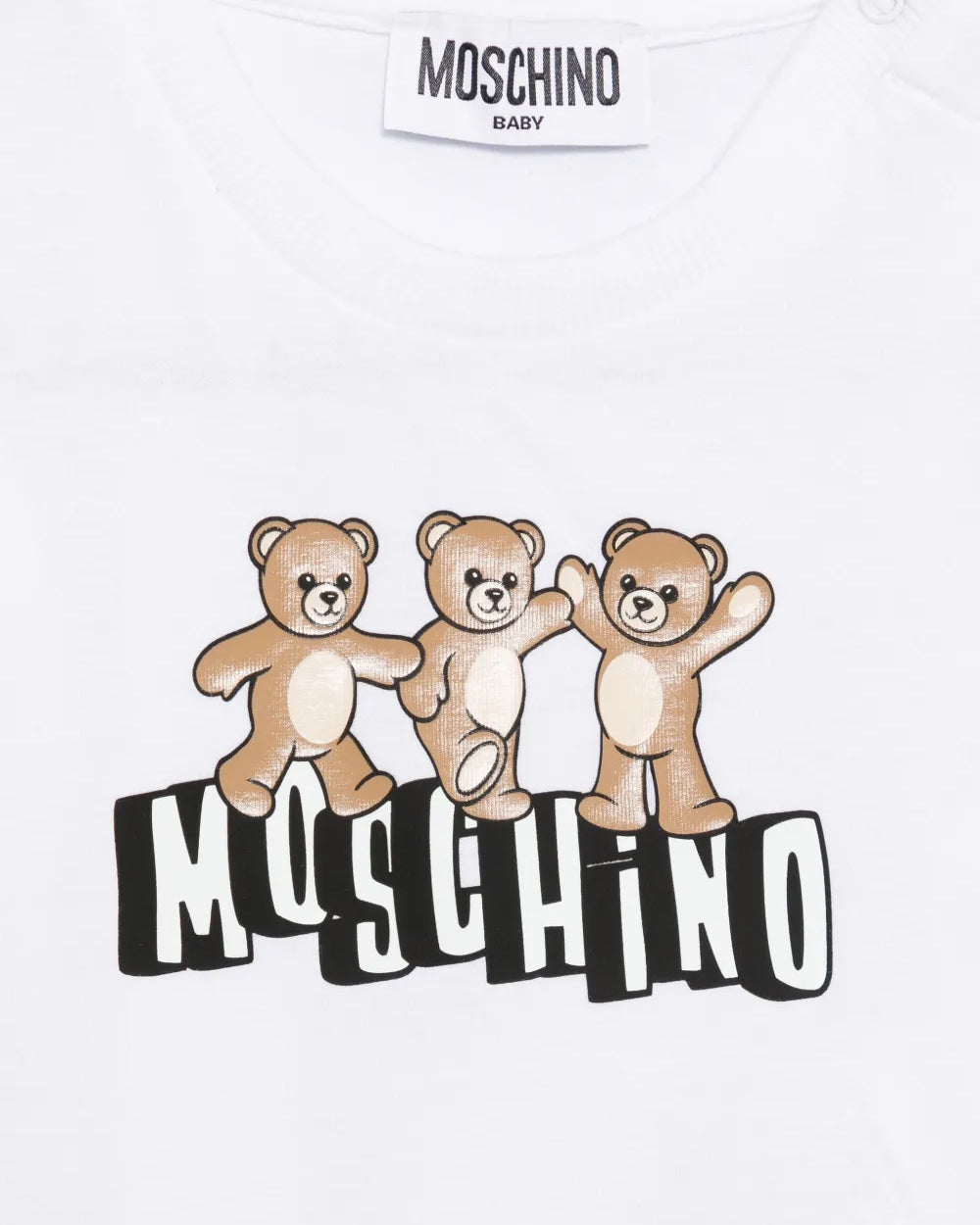 Moschino Kids T-Shirt con Teddy Bear Bianca per Neonate