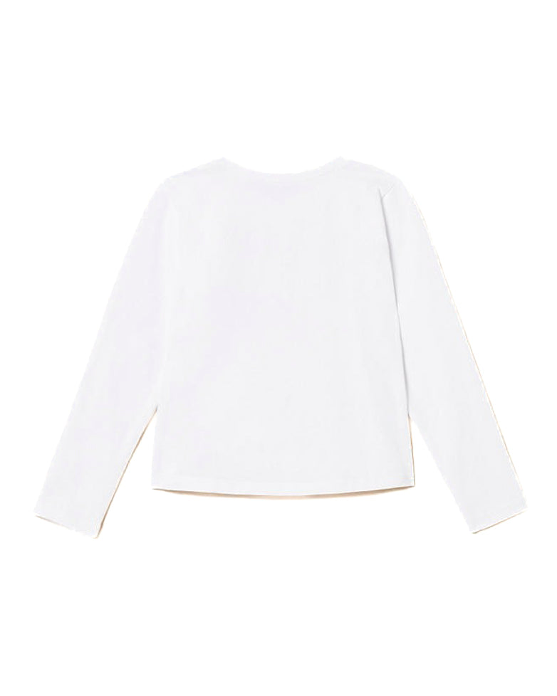 Twinset Kids T-Shirt Maniche Lunghe Bianca per Bambine