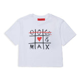 Max & Co Kids T-Shirt Bianco con Stampa per Bambine