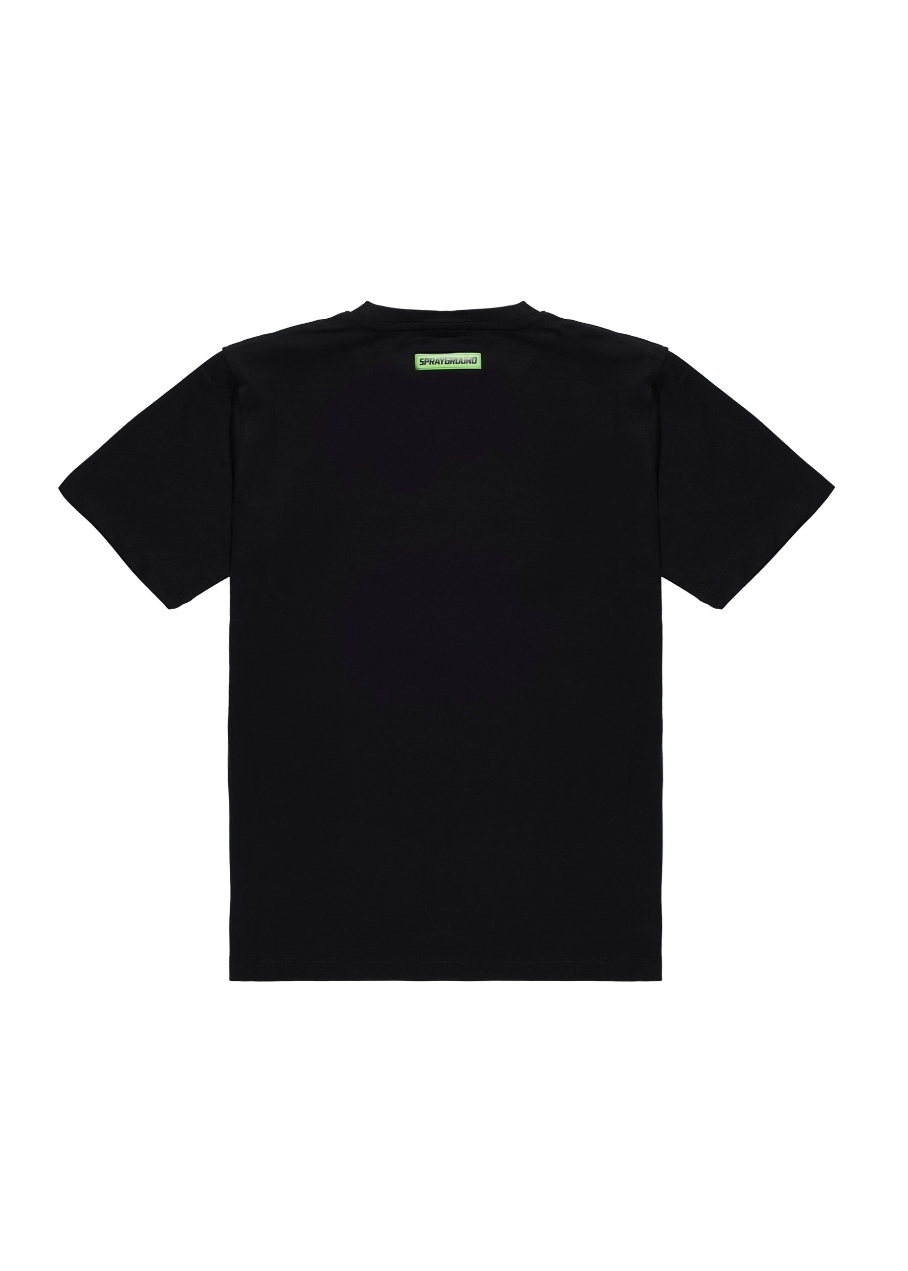 Sprayground Kids T-shirt Nera Angry Green Bear Face per Bambini