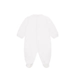 Moschino Kids Tutina Bianca con Stampa Teddy per Neonati (retro)