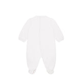 Moschino Kids Tutina Bianca con Stampa Teddy per Neonati (retro)