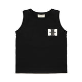 Yes London Kids Canotta Nero con Applicazione Logo per Bambini