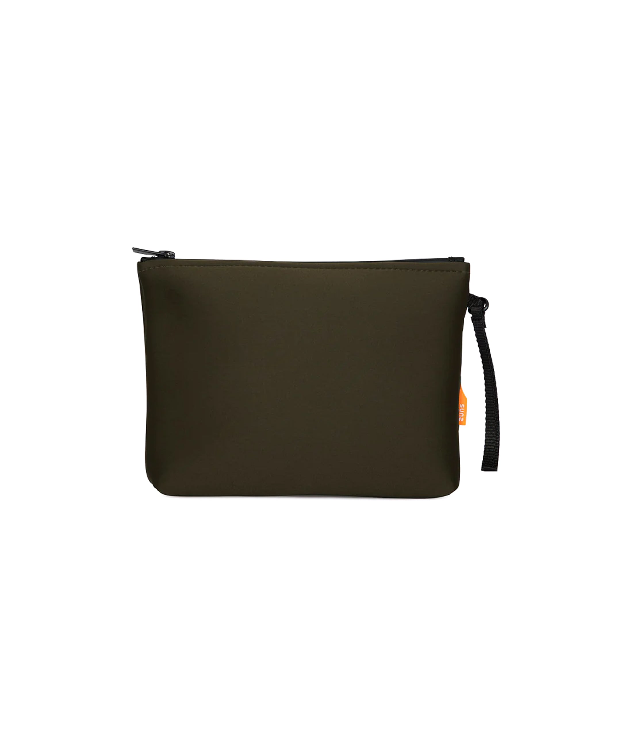 Pochette Suns Verde Militare con Logo e Zip per Bambini