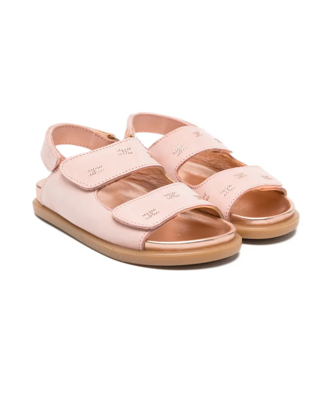 Elisabetta Franchi La Mia Bambina Sandalo Rosa con Logo per Neonate