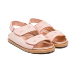 Elisabetta Franchi La Mia Bambina Sandalo Rosa con Logo per Neonate