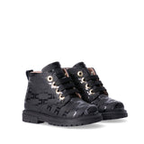 Elisabetta Franchi Tronchetto nero con Logo All-Over per Neonate