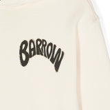 Barrow Kids Felpa Crema con Cappuccio con Stampa Logo per Bambini (dettaglio)