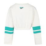 MSGM Kids Felpa Crop Crema Cheer per Bambine (retro)