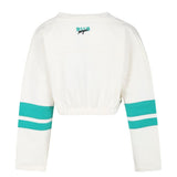 MSGM Kids Felpa Crop Crema Cheer per Bambine (retro)