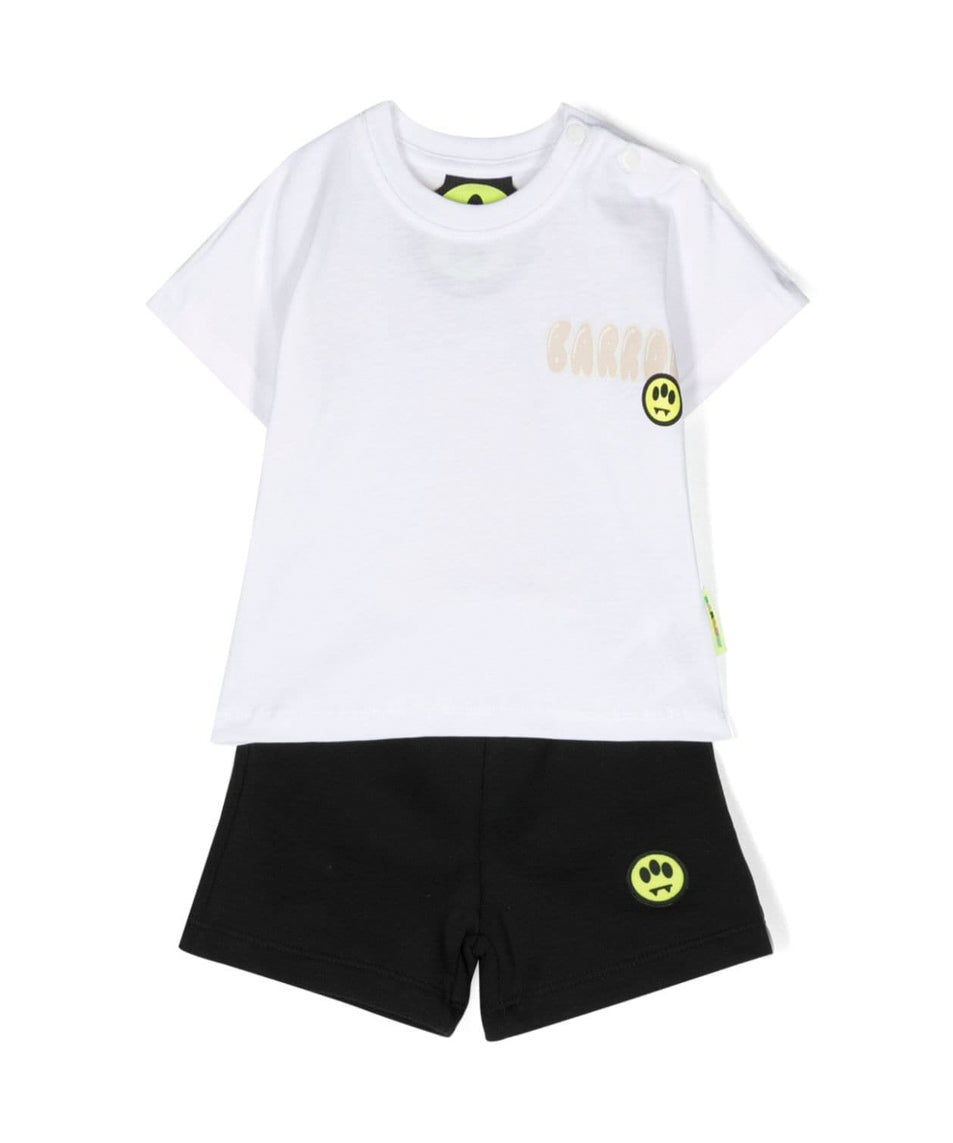 Barrow Kids Completo T-shirt e Short Bianco/Nero per Neonate