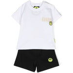 Barrow Kids Completo T-shirt e Short Bianco/Nero per Neonate