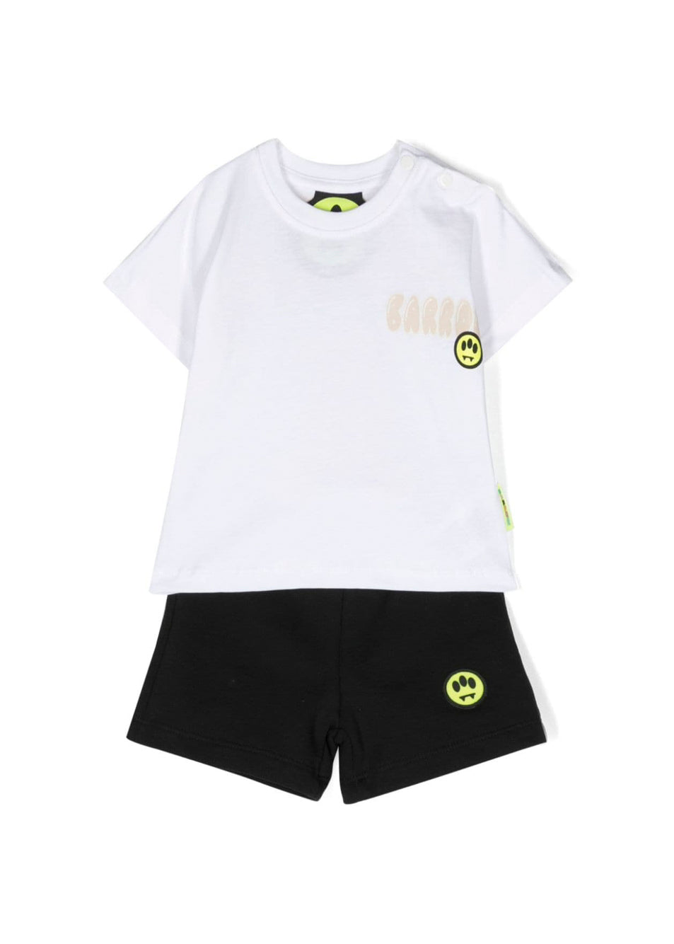 Barrow Kids Completo T-shirt e Short Bianco/Nero per Neonate