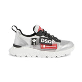 Dsquared2 Kids Sneakers Argento con Logo per Bambini