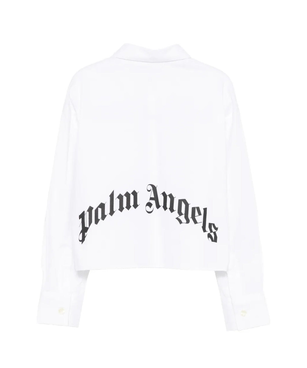 Palm Angels Kids Camicia Bianco con Logo per Bambina