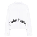 Palm Angels Kids Camicia Bianco con Logo per Bambina