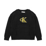Calvin Klein Kids Maglia con Logo Frontale a Contrasto per Bambini