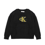 Calvin Klein Kids Maglia con Logo Frontale a Contrasto per Bambini