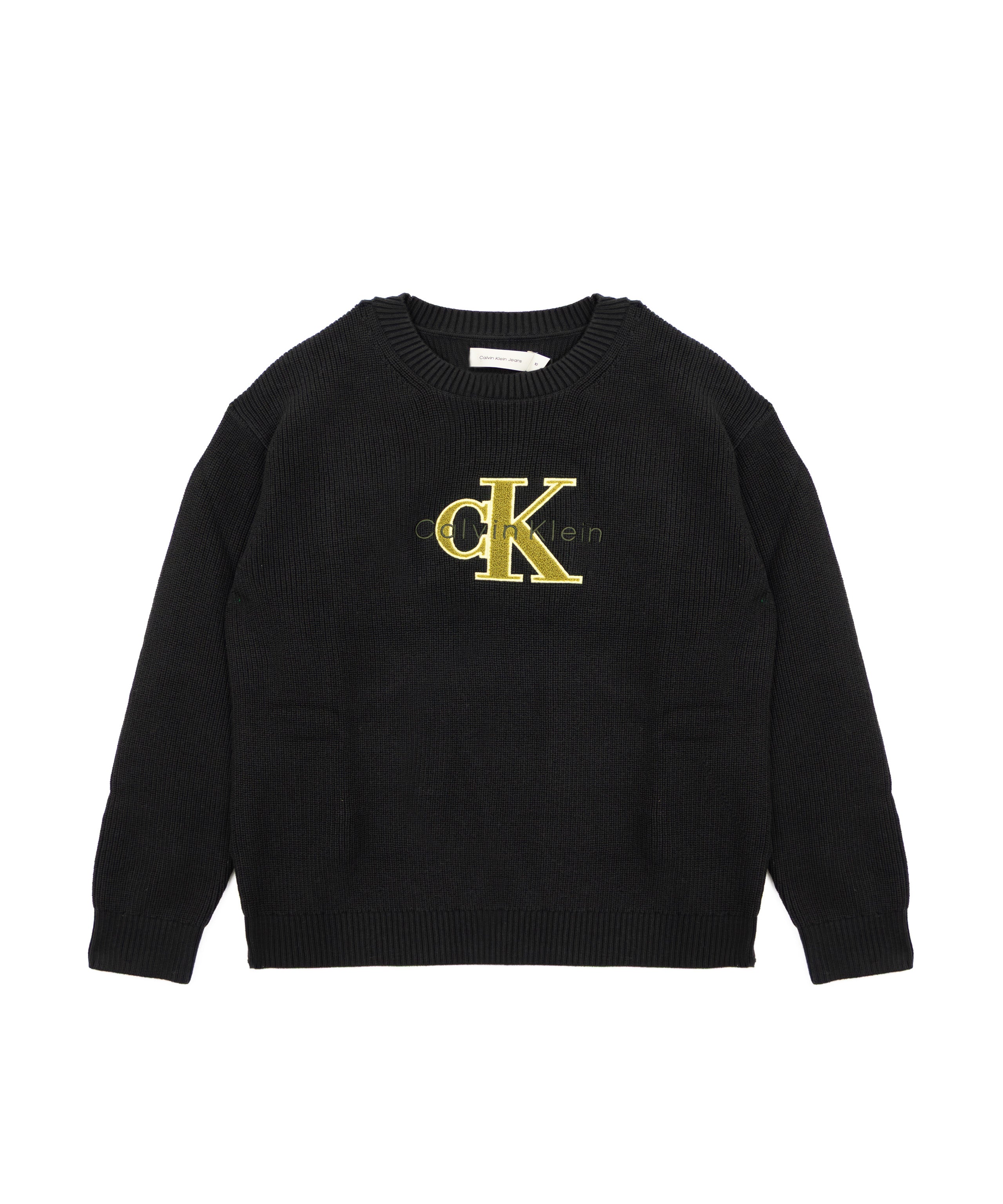 Calvin Klein Kids Maglia con Logo Frontale a Contrasto per Bambini