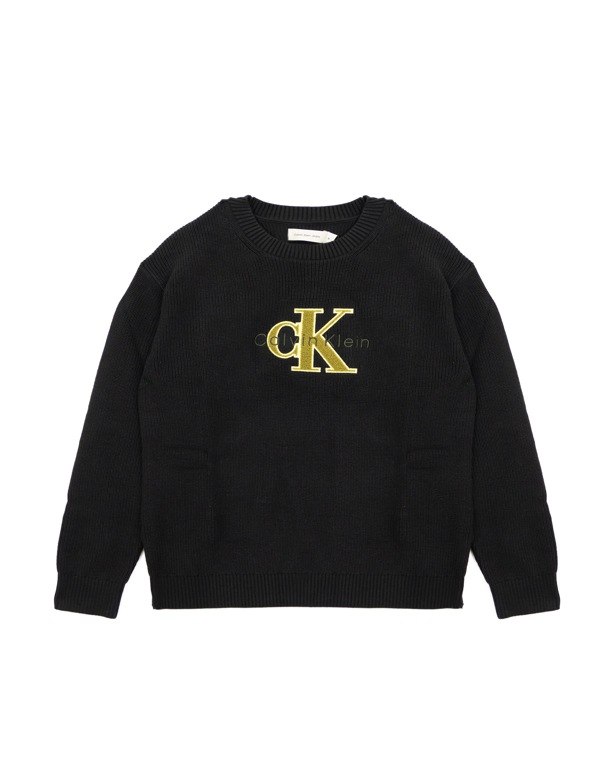 Calvin Klein Kids Maglia con Logo Frontale a Contrasto per Bambini