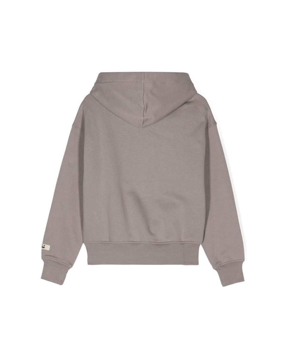 MSGM Kids Felpa Piombo con Cappuccio con Logo per Bambini (retro)+