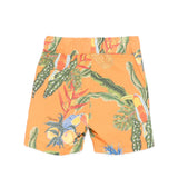 Roberto Cavalli Kids Bermuda a Fantasia Arancio per Neonati