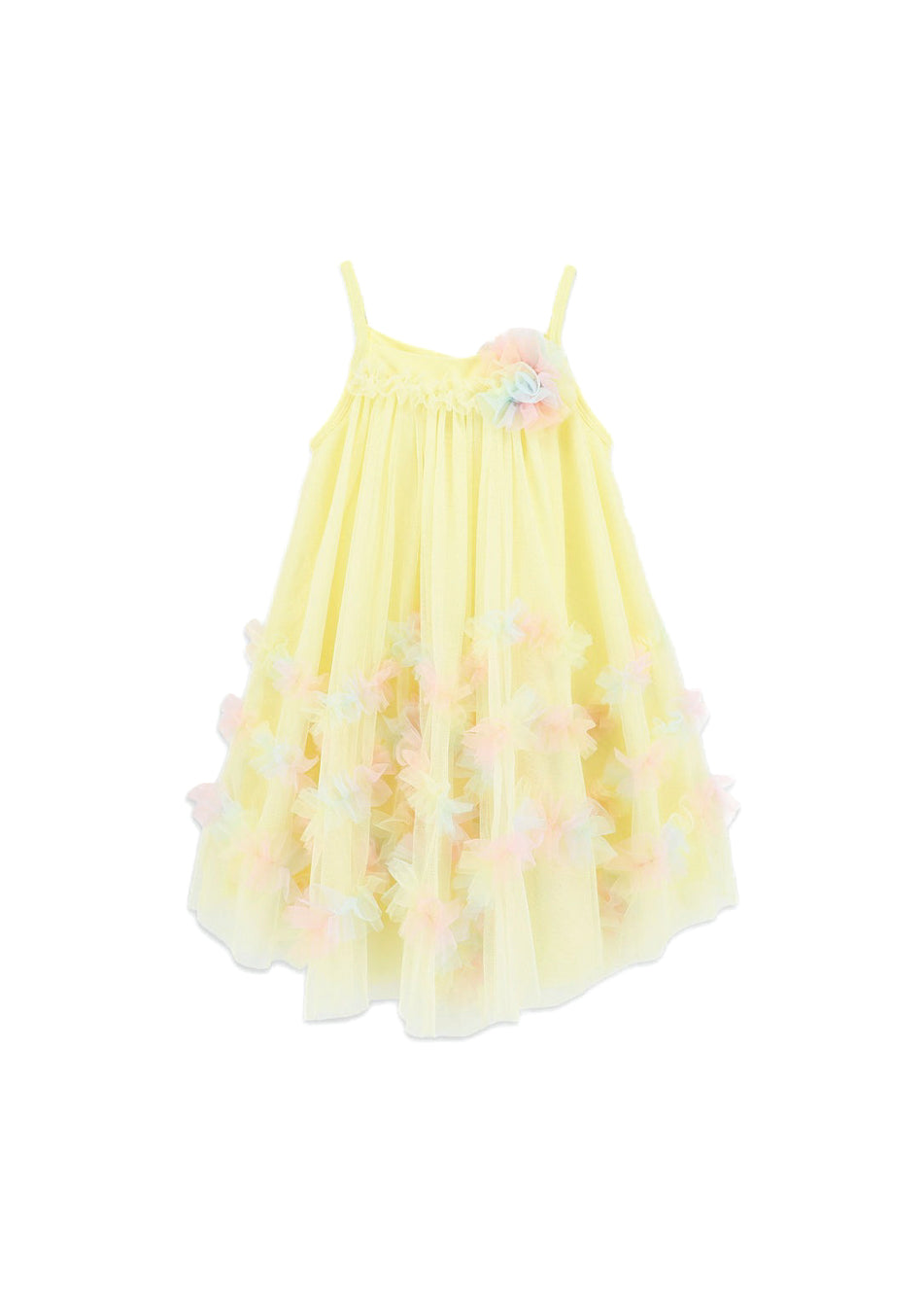 Angel's Face Abito Giallo in Tulle Zig Zag per Bambine