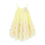 Angel's Face Abito Giallo in Tulle Zig Zag per Bambine