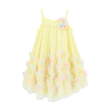 Angel's Face Abito Giallo in Tulle Zig Zag per Bambine