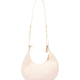 MSGM Kids Borsa Crema in Pelle con Placca Logo per Bambine