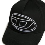 Diesel Kids Cappello Nero con Logo Oval D