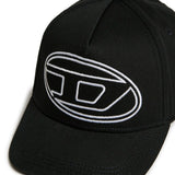 Diesel Kids Cappello Nero con Logo Oval D