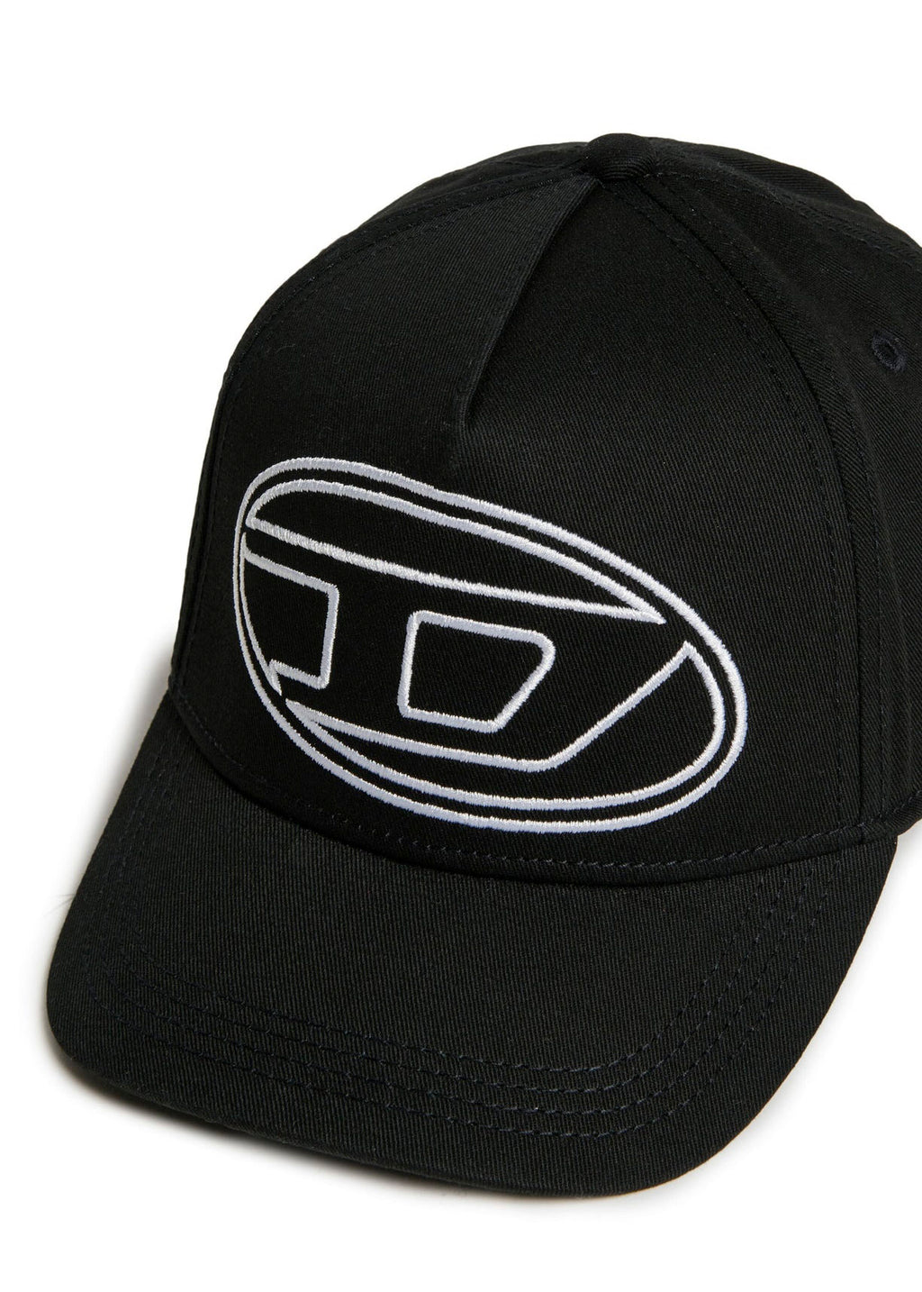 Diesel Kids Cappello Nero con Logo Oval D