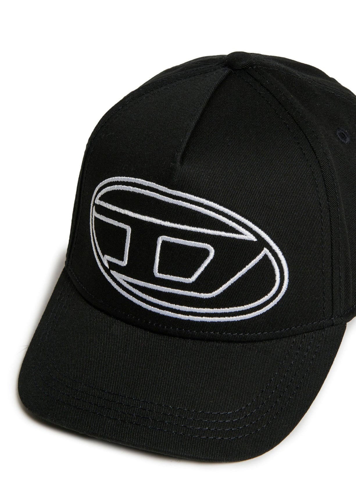 Diesel Kids Cappello Nero con Logo Oval D
