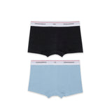 Dsquared2 Kids Set 2pz. Boxer Nero/Celeste per Bambini