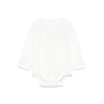 Elisabetta Franchi La Mia Bambina Body Panna con Ricamo per Neonate