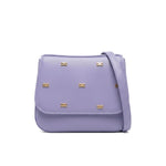 Elisabetta Franchi La Mia Bambina Borsetta Lilla con Tracolla e Motivo Logo All-Over per Bambine