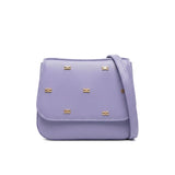 Elisabetta Franchi La Mia Bambina Borsetta Lilla con Tracolla e Motivo Logo All-Over per Bambine