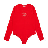 Diesel Kids Body Rosso con Logo Oval-D per Bambine