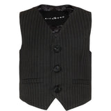 John Richmond Kids Gilet Grigio a Righe per Bambini