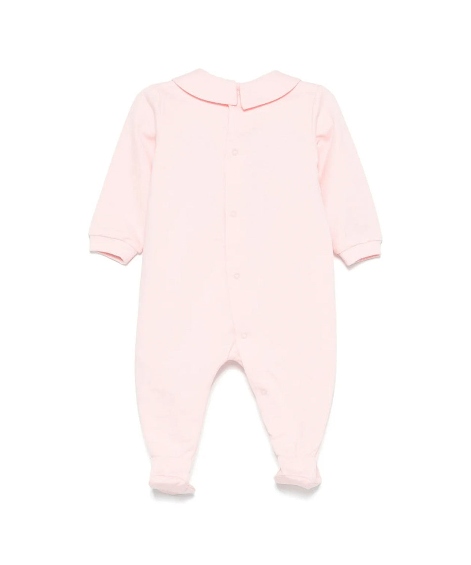 Moschino Kids Tutina Rosa con Logo Teddy Bear per Neonate (retro)