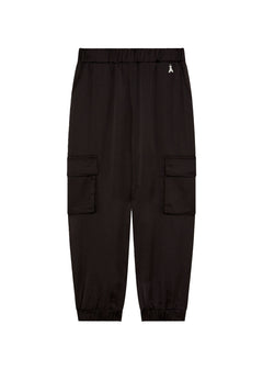 Patrizia Pepe Pantaloni Cargo Neri per Bambine