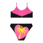 Barrow Kids Costume Bikini Nero con Stampa per Bambine