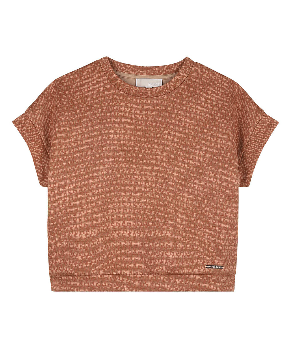 Michael Kors Kids T-Shirt Marrone All-Over per Bambine