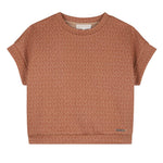 Michael Kors Kids T-Shirt Marrone All-Over per Bambine