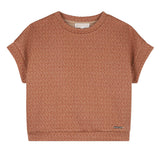 Michael Kors Kids T-Shirt Marrone All-Over per Bambine
