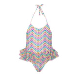 Effek Costume Monokini Fantasia con Ruches per Neonate