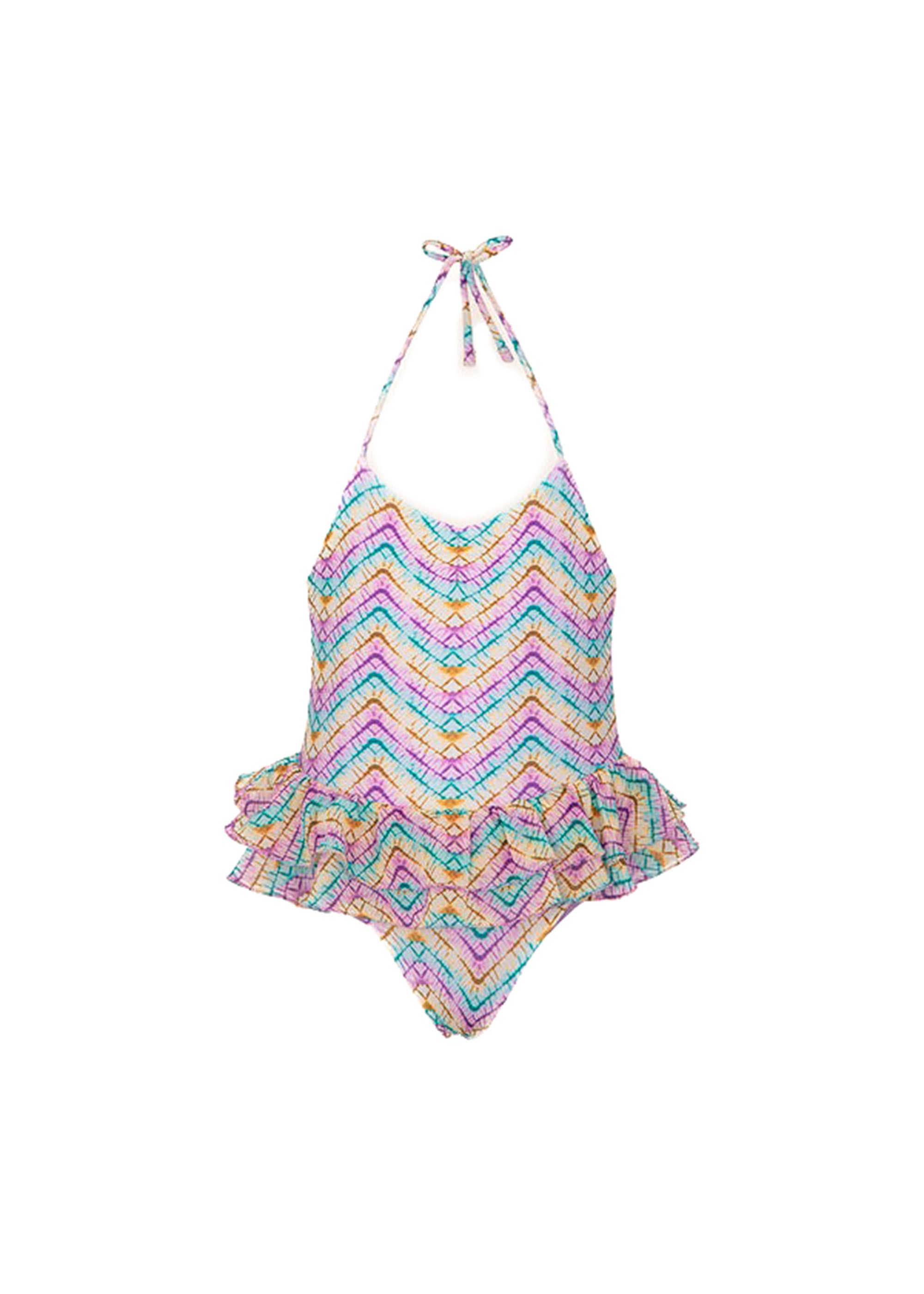 Effek Costume Monokini Fantasia con Ruches per Neonate