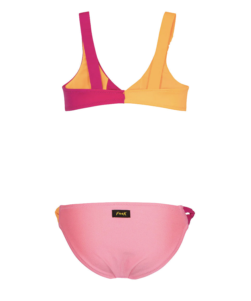 F**K Kids Costume Rosa e Arancione per Bambine
