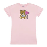 Moschino Kids Abito Rosa con Stampa per Bambine